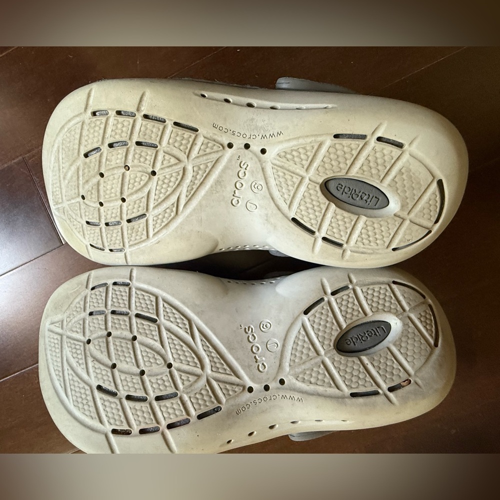 CROCS Shoes - 2 pair, one Black and one Gray - Picture 12 of 15